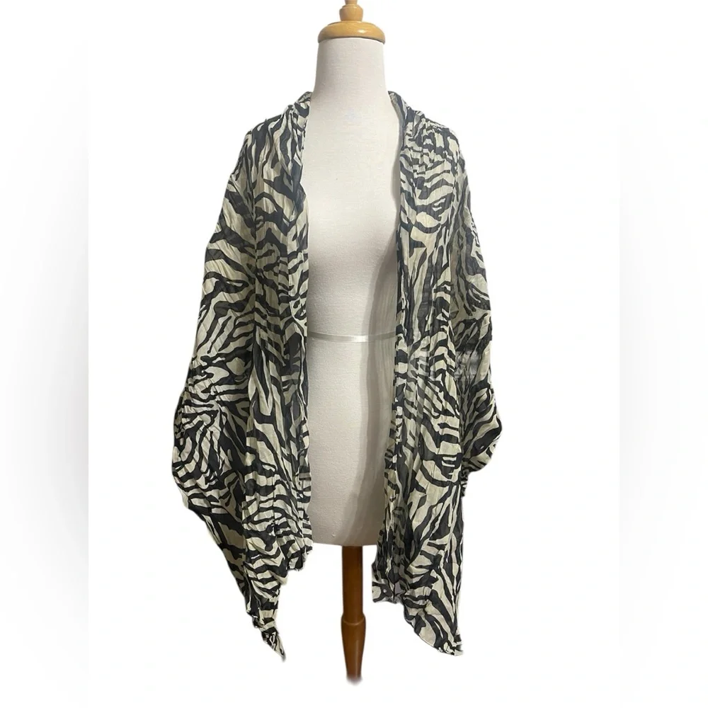 Zebra Print Shawl Scarf Waist Tie